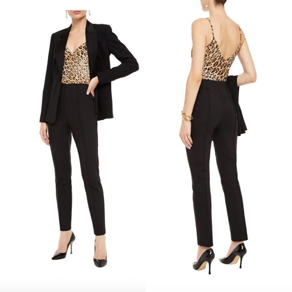 DVF Cotton-blend Twill Slim-leg Pants Size 2 - Picture 1 of 9